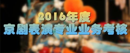 啊啊啊好爽网站国家京剧院2016年度京剧表演专业业务考...